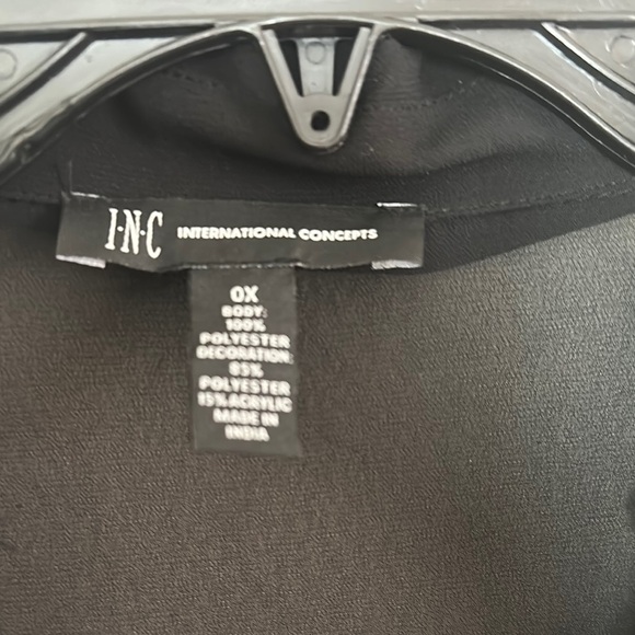 Black Sheer Polka Dot Blouse - Picture 2 of 6